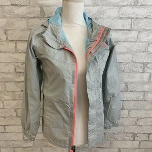 The North Face DRYVENT Zip Up Hooded Lightweight Rain Jacket Yth Girls Lg 14/16